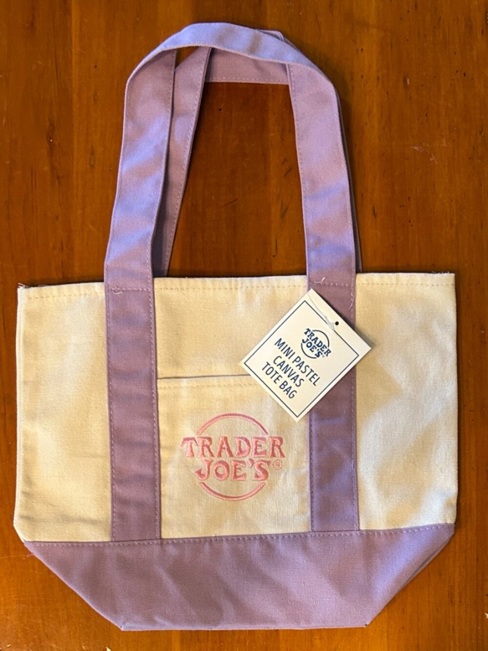 Trader Joe’s Mini Canvas Tote Bag - Pastel Purple